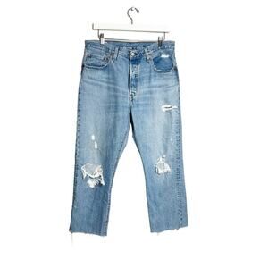 Levi’s 501 straight distressed jeans Sz 32